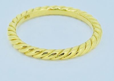 Yellow Gold Spiral Braid Band